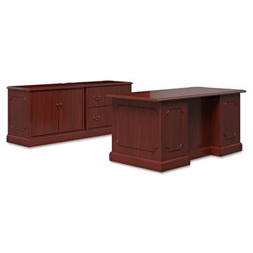 HON® 94000 Series Double Pedestal Desk, 72" X 36" X 29.5", Mahogany freeshipping - TVN Wholesale